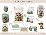 Cot Duvet Bedding Highland Cactus Highland Cow Boy Set