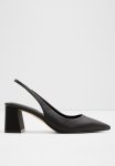 Uliana Leather Block Heel - Black