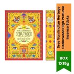 Indian Heritage Cedarwood High Perfume Incense Sticks Deodar Agarbatti Standard Pack - Rich Earthy Woody Air Cleansing Fragrance