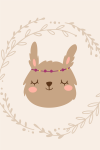 Ethnic Bunny - Canvas Print - 600MM X 600MM