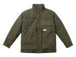 Boys Parka Jacket In Military Green - Military Green 15 To 16 Years
