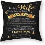 1PC I Love You Gifts For Her Wife Women Anniversary Wedding Birthday Thanksgiving Gifts Decorative Throw Cushion Cover Pillow Ca