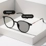 Men's Classic Round Frame Photochromic Fashion Glasses For Daily Wear And Driving Outdoor Eyewear