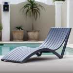 Slim Pool Sun Lounger - Grey