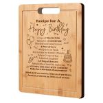 Bamboo Cutting Board With Handle Engraved Christian Religious Gifts For Her