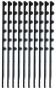 Bracket Sq Tube 6 Line Straight - Black - Pack Of 10