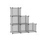 Home Office Diy 6 Cube Wire Storage Cabinet Closet Book Organizer Pink