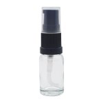 10ML Clear Glass Aromatherapy Bottle With Serum Pump - Black 18 410
