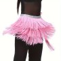 Professional Latin Belly Dance Costume - 3 Layer Fringe Hip Scarf Tribal Belt With Lace - Multiple Colors Available