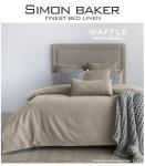 Simon Baker Waffle Cotton Duvet Cover Set Natural Various Sizes - Natural Super King 260 X 230CM + 2 Pillowcases 45CM X 70CM