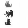 Black Cat Halloween Wall Decoration Ghostly Wooden Cat Wall Art