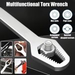 Adjustable Double-ended Torx Wrench Set Universal Fit 3-17MM Mechanical Hand Tool Metal Construction Manual Operation Non-electr