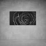 Rose Wall Art - 2000 X 1000 X 20 Matt Gold Outdoor