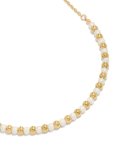 Waterproof Gold Plated Stainless Steel & Pearl Alternating Beaded Necklace