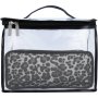 Clicks Toiletry Bag Set Wild Grey Leopard 2 Piece