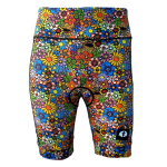 High Waist Ladies Cycling Shorts - Funky Flowers - Ladies XL - 38