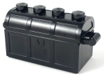 Parts Container - Treasure Chest Bottom That Slots In Back With Treasure Chest Lid - Thick Hinge 4738A 4739A 4738AC01 - Black