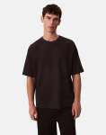 Calvin Klein Cozy Flatback Rib Relaxed Black T-Shirt - XXL Black