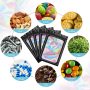 50 Holographic Black Gift Travel Many Purpose Food Storage Bag - 16X24CM