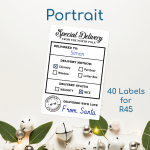 North Pole Gift Labels - Portrait