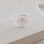 Verity 925 Sterling Silver Patterned Ring - Size 6