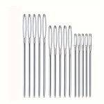 12PCS Large-eye Blunt Needles Assorted Sizes Yarn Knitting Sewing Needles Embroidery Tapestry Round Tip Needle Set Golden Tail T