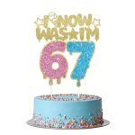 Colorato I Was 6 Now I'm 7 Cake Topper 6 7 Birthday Decorations Cake Decor For Boy Girl 7 Years Old Pink+blue