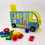 Wooden Bus Shape Sorter - Factory Plaza