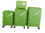 Smte Polypropylene Modern Geometric With Vanity Case Spinner Wheels Luggage Set 4-PIECE Light Green With Keychain