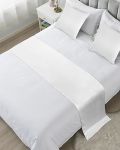 White Bed Runners For King Size Bed Decorative Bed Throws For Foot Of Bed Modern Simple White Backdrop Bed Runner Sofa Throw Bed
