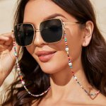 Pearl Beaded Glasses Chain Anti Slip Sunglasses Reading Glasses Lanyard Strap Stylish Mask Face Covering Eyewear Retainer