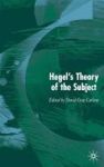 Hegel& 39 S Theory Of The Subject Hardcover