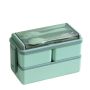 Plastic Lunch Box With Cutlery Set - 1400ML