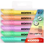 Kores Highliner Plus Pastelset Of 6PK