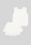 PoP Candy Anglaise Top And Bottom Set - White