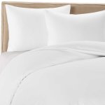 Cotton 200 Thread Count DUVET COVER SET - White - Single 130 X 200CM