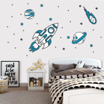 Blast Off Wall Sticker - Black