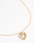 Goldair Gold Twisted Heart Pendant Necklace