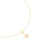 Waterproof Gold Plated Stainless Steel Amethyst Semi Precious Stone Pendant Necklace