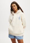 Cotton On Plush Premium Graphic Hoodie - Coconut Milk ski Graphics