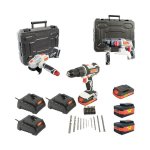 Tork Craft 20V Cordless Angle Grinder & Rotary Impact Drill Kit TORKIT027