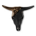 Cow Skull Matt Black bronze