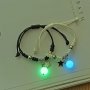 2pcs Luminous Star Cat Bracelets For Couple Adjustable Beads Bracelets Friendship Jewelry