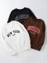 3 Packs Letter Print Pullover Sweatshirt Casual Long Sleeve Crew Neck Sweatshirt For Fall & Winter Women's Clothing