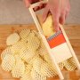 1pc Potato Slicer Vegetable Cutter Wave Knife Knife Gadgets Accessories Yellow And Red