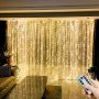 Usb-powered LED Curtain Lights With Remote - 8 Modes For Outdoor & Indoor Decor Perfect For Weddings Bedrooms And Holidays - Includes Infrared Sensor