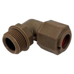 Polypropylene Unitwist Male Elbow 90 Deg 15MM Red