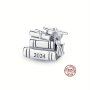 1PC S925 Sterling Silver Charm Bead 2024 Graduation Album Pendant Suitable Fit Original Bracelet Matching Snake Bone Chain Women's Necklace