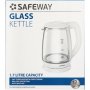 Safeway Cordless Glass Kettle White 1.7L