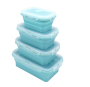 Collapsible Silicone Lunch Boxes - Set Of Four